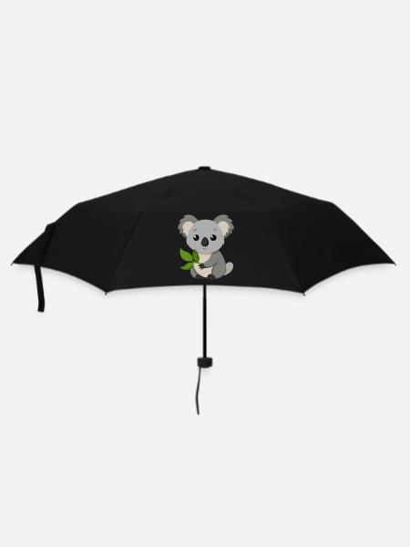 Baby-Koala - Regenschirm (klein) - Schwarz