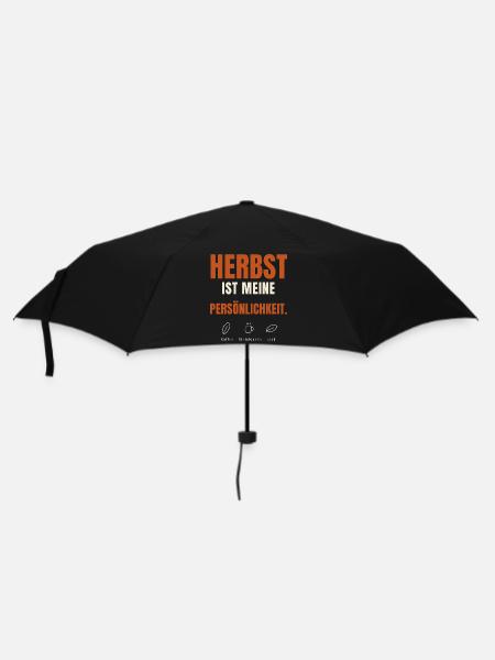 Herbst ist meine Persönlichkeit - Regenschirm (klein) - Schwarz
