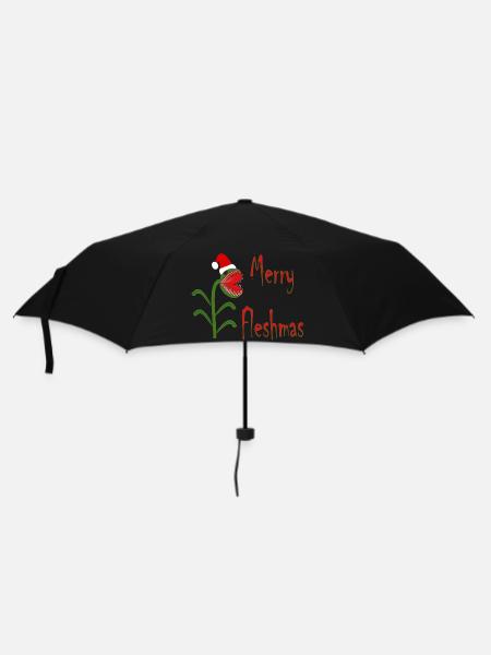 Fröhliche Fleischfliegenfalle der Santa-Venusfliegenfalle - Regenschirm (klein) - Schwarz