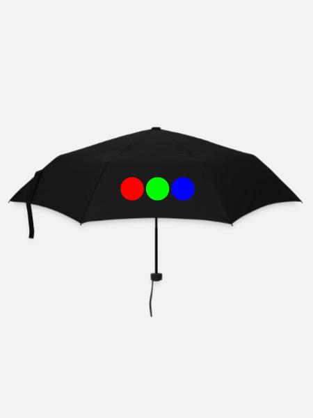 Triaden-Neonkreise - Regenschirm (klein) - Schwarz
