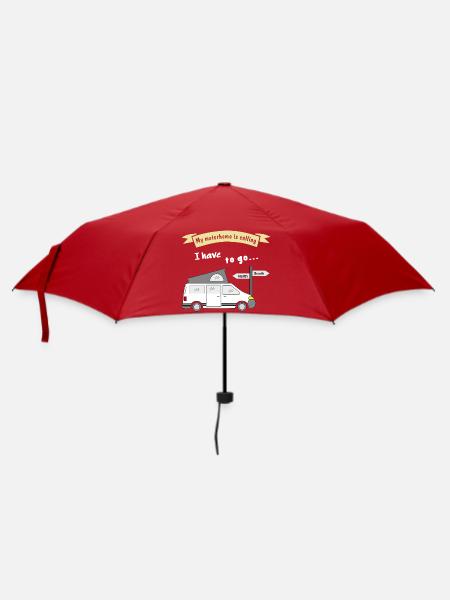 my motorhome is calling - Regenschirm (klein) - Rot