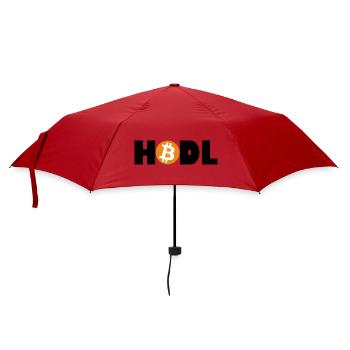 Bitcoin Revolution – Hold the Future - Regenschirm (klein) - Rot - Vorne