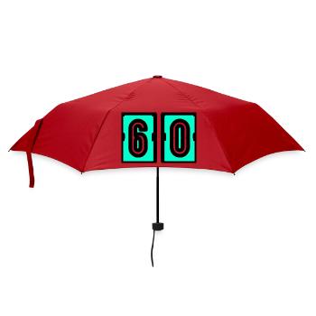 60. 60. GEBURTSTAG. Geburtstag 60 Jahre - Regenschirm (klein) - Rot - Vorne