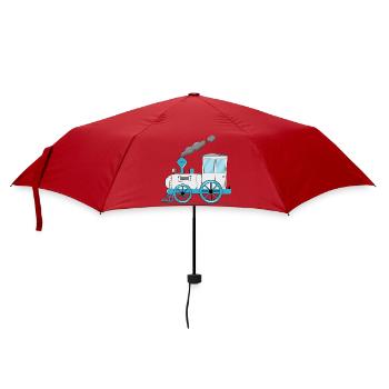 Kinderzug Eisenbahn weiß - Regenschirm (klein) - Rot - Vorne