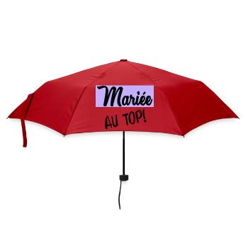 ZUKÜNFTIGE BRAUT. Junggesellinnenabschied. HOCHZEIT - Regenschirm (klein) - Rot - Vorne