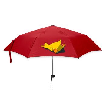 Schlafendes Küken - Regenschirm (klein) - Rot - Vorne