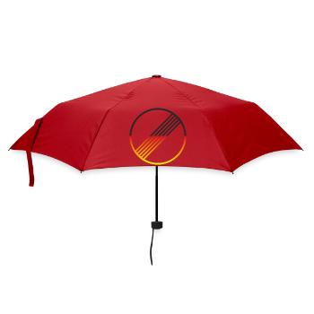 UNBEGRENZT DEUTSCHLAND by Unbegrenzt Apparel - Regenschirm (klein) - Rot - Vorne