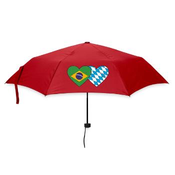 Brésil Bavière Drapeau Coeur utilisé - Parapluie standard - rouge - Devant
