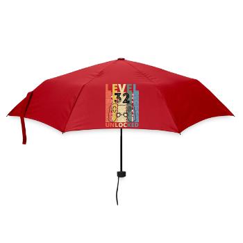 Level 32 Freigeschaltet Lustiger Gamer Geburtstag zweiunddreißig - Regenschirm (klein) - Rot - Vorne