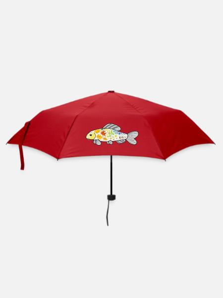 Koi-BogenBunter Spritzer - Regenschirm (klein) - Rot