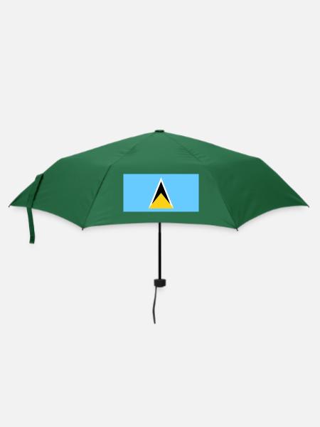 St. Lucia - Regenschirm (klein) - Flaschengrün