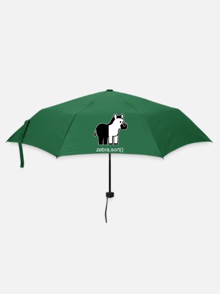 Zèbre assorti - Parapluie standard - vert bouteille