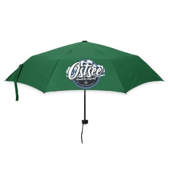 Ostsee Shirt bedruckt in top Markenqualität - Regenschirm (klein) - Flaschengrün - Vorne