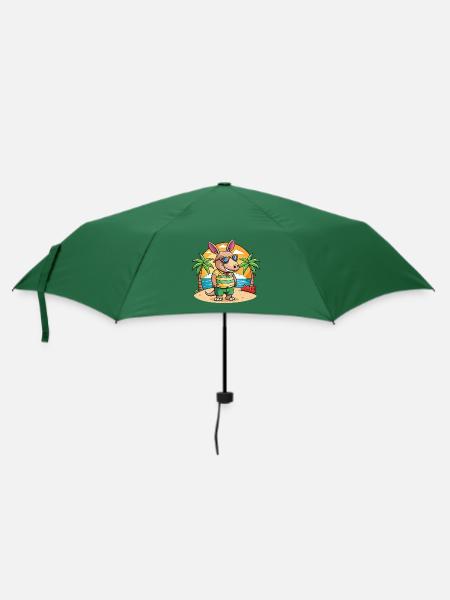 Erdferkel Lustige Cartoon Sommer Strand Sonnenbrille - Regenschirm (klein) - Flaschengrün