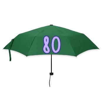 80. 80 ANS. 80e ANNIVERSAIRE. ANNIVERSAIRE 80 ANS. - Parapluie standard - vert bouteille - Devant