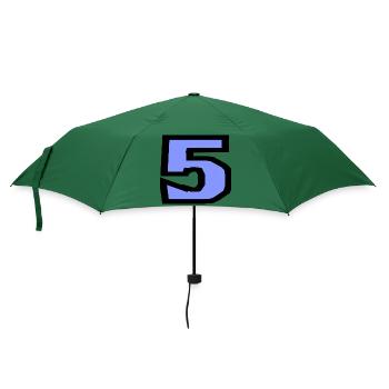 5. 5 JAHRE. 5-JÄHRIGES JUBILÄUM. 5-JÄHRIGES JUBILÄUM. 5. - Regenschirm (klein) - Flaschengrün - Vorne