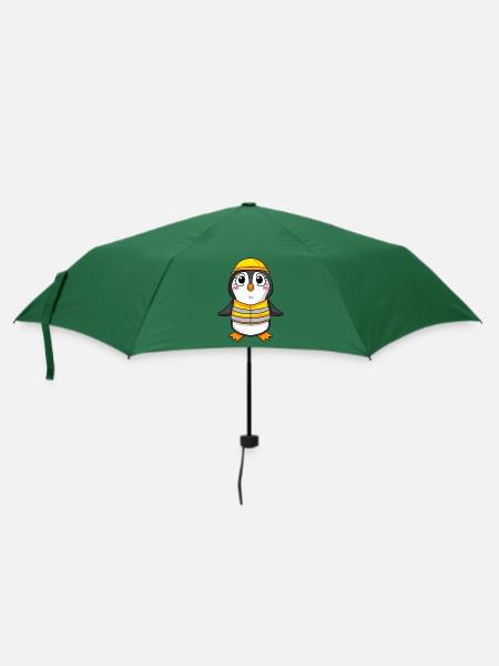 Richtfest Pinguin Hausbau Haus bauen Geschenk - Regenschirm (klein) - Flaschengrün