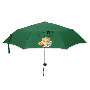 E MC² Kaffee Milch Energie Geschenk lustig - Regenschirm (klein) - Flaschengrün - Vorne