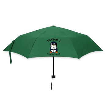 Second baby player 2 baby penguin pregnant - Umbrella (small) - bottlegreen - Front
