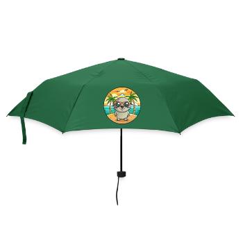 Seal Lustige Cartoon Sommer Strand Sonnenbrille - Regenschirm (klein) - Flaschengrün - Vorne