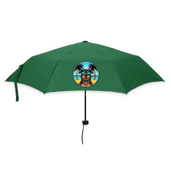 Rottweiler Chien Race Dessin Animé Lunettes De Soleil Plage - Parapluie standard - vert bouteille - Devant