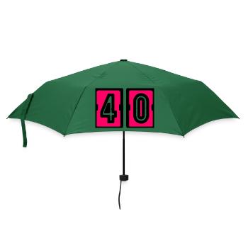 40. 40. GEBURTSTAG. GEBURTSTAG 40 JAHRE. 40 - Regenschirm (klein) - Flaschengrün - Vorne
