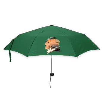 Wiedehopf (Upupa epops) Vogel des Jahres 2022 - Regenschirm (klein) - Flaschengrün - Vorne