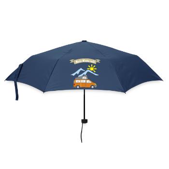 womo ruft - Regenschirm (klein) - Navy - Vorne