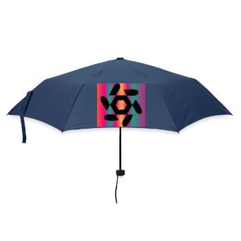 KUNST. GEEK. WEINLESE. GRAFIK. MANGA. ASIEN - Regenschirm (klein) - Navy - Vorne