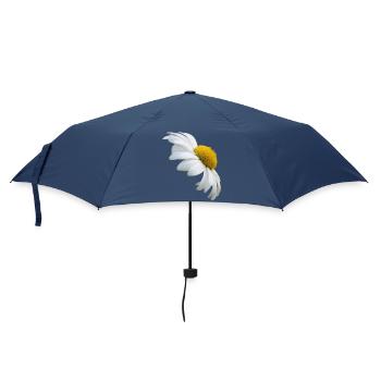Margeriten Margerite weiße Blume Gänseblume - Regenschirm (klein) - Navy - Vorne