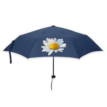 Margeriten Margerite weiße Blume Gänseblume - Regenschirm (klein) - Navy - Vorne