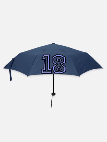 18. 18 ANS. 18e ANNIVERSAIRE. ANNIVERSAIRE 18 ANS. - Parapluie standard - marine