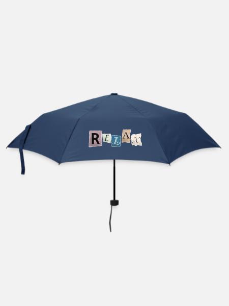 Relax – Bleib entspannt - Regenschirm (klein) - Navy