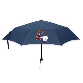 Weihnachtsmann - Regenschirm (klein) - Navy - Vorne