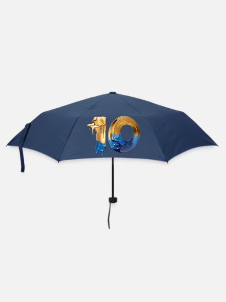 NR. 10 NUMMER 10 COOL 10. GEBURTSTAG - Regenschirm (klein) - Navy
