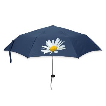 Margerite Gänseblume weiße Blume Margeriten - Regenschirm (klein) - Navy - Vorne