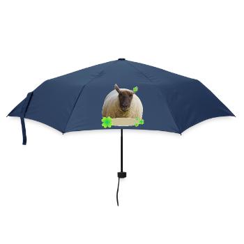süßes Schaf mit Klee Glücksschaf Glück - Regenschirm (klein) - Navy - Vorne