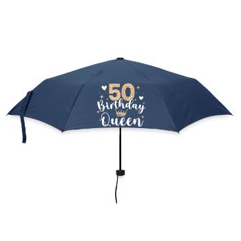 50. GeburtstagsköNigin 50 Jahre FüNfzig - Regenschirm (klein) - Navy - Vorne