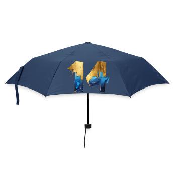 NO. 14 NUMBER 14 COOL 14TH BIRTHDAY - Umbrella (small) - navy - Front