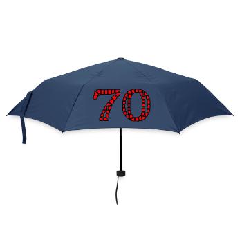 70. 70 ANS. 70e ANNIVERSAIRE. ANNIVERSAIRE 70 ANS. - Parapluie standard - marine - Devant