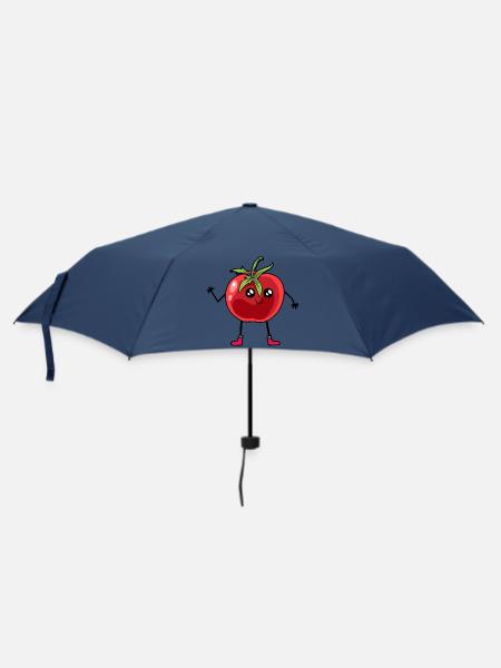 Tomate Tomaten Koch Köchin Köche - Regenschirm (klein) - Navy