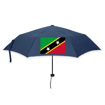St. Kitts und Nevis - Regenschirm (klein) - Navy - Vorne
