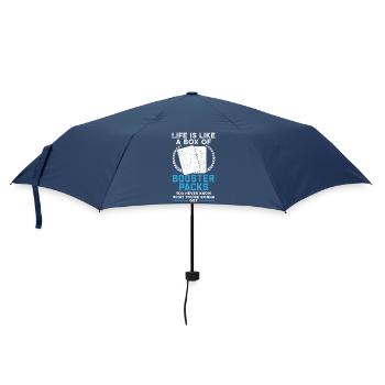 Das Leben ist wie eine Box mit Booster Packs Karte - Regenschirm (klein) - Navy - Vorne