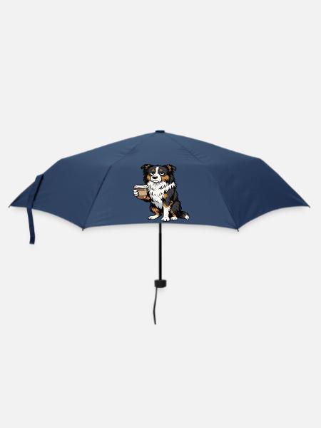 Australian Shepherd Aussie Aussiebesitzer Aussies - Regenschirm (klein) - Navy