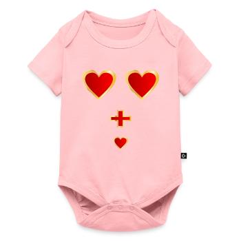 Baby verkünden, Familiennachwuchs - Baby Premium Kurzarmbody - Rosa - Vorne