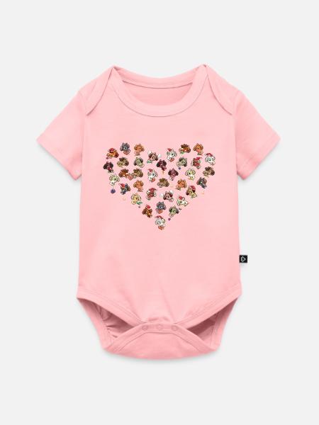 Pony Weihnachts-Herz - Baby Premium Kurzarmbody - Rosa