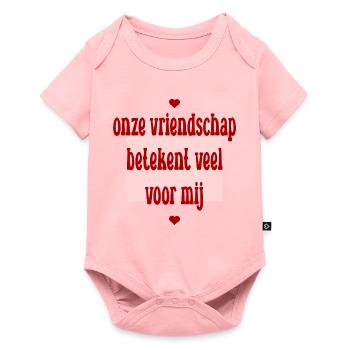 Dankbarkeit Beste Freundin - Baby Premium Kurzarmbody - Rosa - Vorne