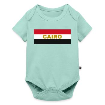 Kairo-Stadt in ägyptischen Flaggenfarben - Baby Premium Kurzarmbody - Mint  - Vorne