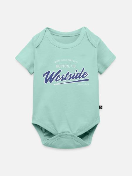 Westside Boston Retro Schriftzug - Baby Premium Kurzarmbody - Mint