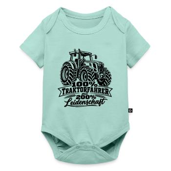 Traktor , Traktofahrer Leidenschaft - Baby Premium Kurzarmbody - Mint  - Vorne